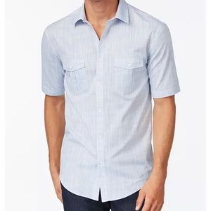 Alfani Men's Warren Textured Short Sleeve Shirt